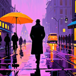 **

"A modern Impressionistic painting of a bustling city street at dusk. Capture the vibrant energy with blurred figures, reflections in wet pavement, and a palette dominated by warm oranges, yellows, and purples. Use digital brushstrokes to mimic the broken color technique of Monet, but with a slightly surreal and dreamlike quality. Think 'Impression, soleil levant' meets Blade Runner."

**