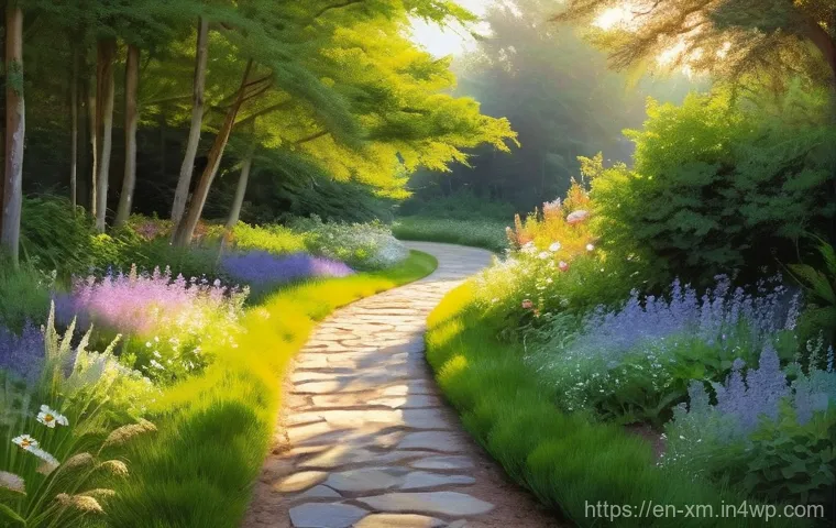 인상주의가 현대 조경 디자인에 미치는 영향 - **"Chasing Sunlight and Blurred Lines" Garden Scene:**
An impressionistic landscape painting of ...