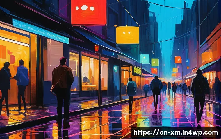 인상주의화의 현대적 스타일 변천사 - A vibrant digital impressionist painting of a modern urban night scene featuring neon lights reflect...