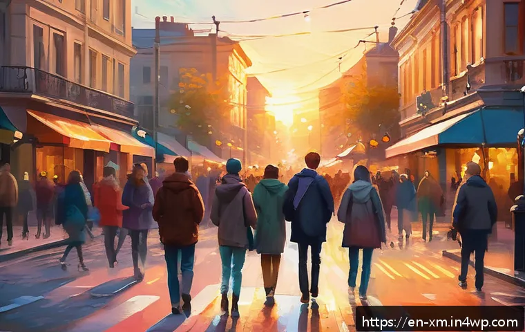 인상주의와 현대 사회의 연결고리 - A vibrant digital painting inspired by Impressionism, depicting a bustling city street at sunset wit...